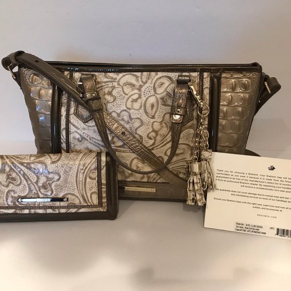 Brahmin Handbags - NWT Brahmin MINI ASHER & WALLET - ROSE GOLD BORDELLE & Tassel - Just beautiful!